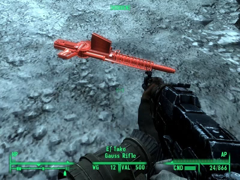 fallout 3 gauss rifle code