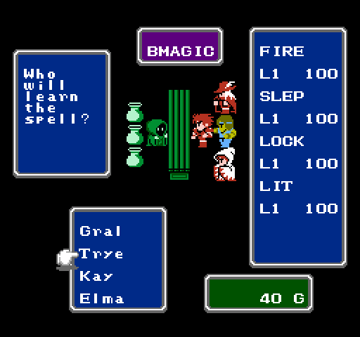 Final Fantasy 1: Magic Items · All usable equipment