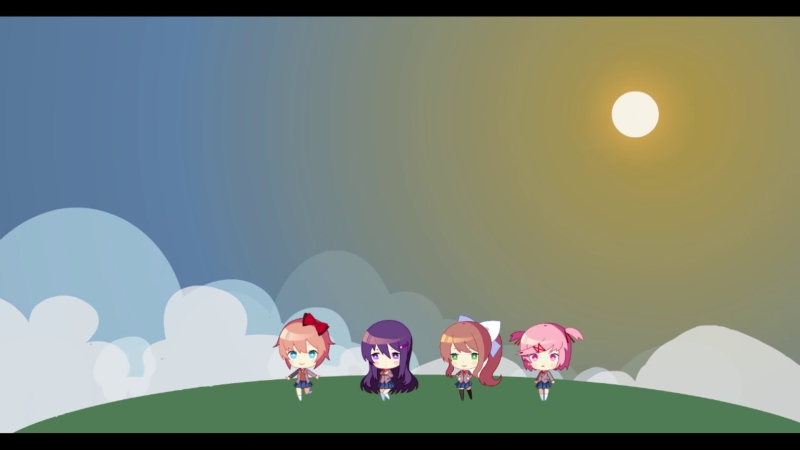 Doki Doki Literature Club! Chibi Tsundere, turn around and look