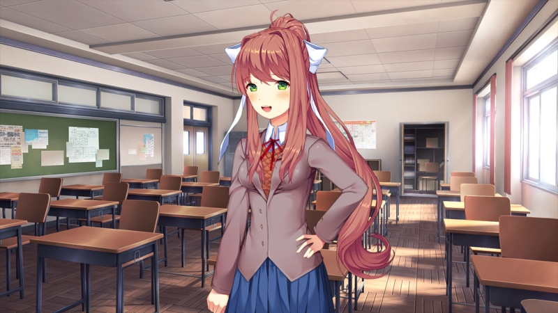 Monika After Story on X: BOO! 👻 Did I scare you? Ehehe~ Big, big