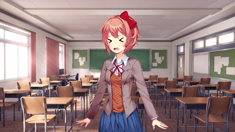 Sayori in her Cutest Form!Doki Doki Blue Skies/Sayori Route#11