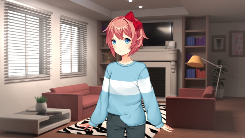 Making your favorite characters bald! on X: Sayori (Doki doki